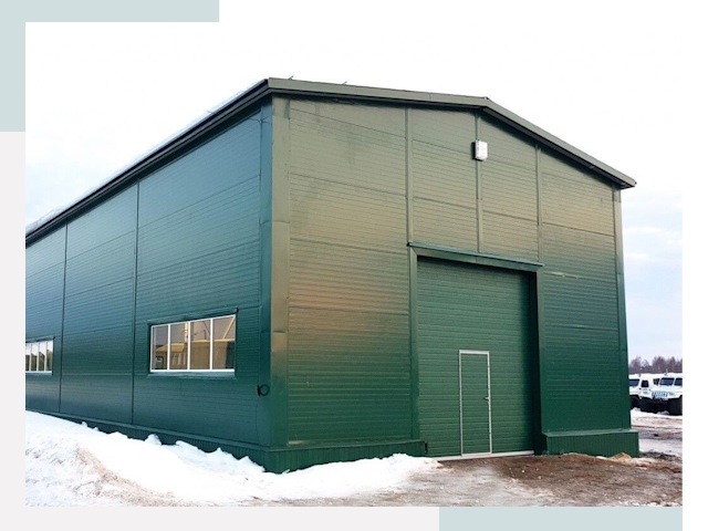 Двускатные ангары в Ефремове